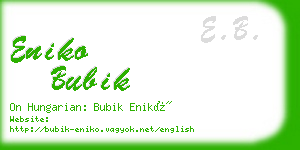 eniko bubik business card